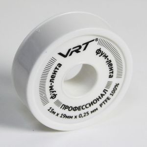 Лента фум VRT® для воды (19мм*0,25мм*15м)