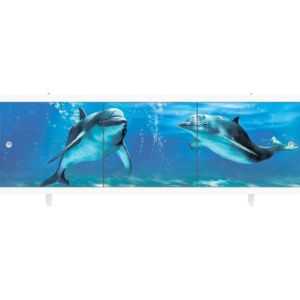 Экран для ванной 1,5 дельфины Ультра легкий АРТ Новый