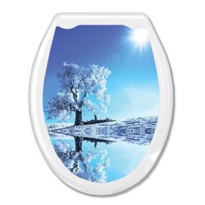 Сиденье для унитаза «Универсал Декор» Белое дерево Европласт