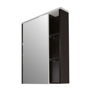 Шкаф навесной «БОСКО-65» с зеркалом, бел./венге(ПВХ)