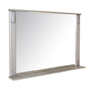 Зеркало «ЛЮДВИГ-105» патина серебро без подсветки (ПВХ)