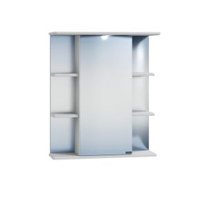 Зеркальный шкаф СаНта Герда 60 101042 с подсветкой, цвет белый