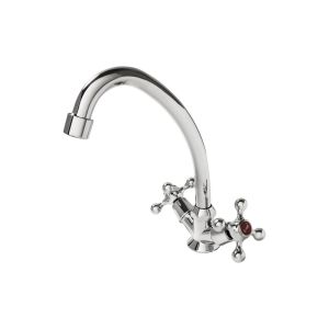 Смеситель для кухни 1/2 кер F4008 FRAP КРЕСТ (выс.пов.излив, п/шпильку, хром, силумин)