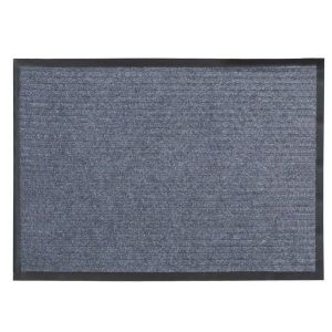 Коврик влаговпитывающий «ребристый» 60*90 см серый, ворс 6мм