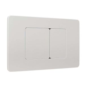 Кнопка смыва WAVE SS01 универсальная, БЕЛЫЙ, прямоугольная, НЕРЖ