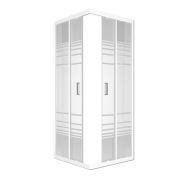 Душ.ограждение City Trend White 800*800*1850 квадрат (стекло 4мм текстур, бел. ал.проф, без поддона)