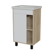 Тумба д/ванной «МИЛТОН-50» Дуб сонома/белый под рак. Фостер 50 (Kirovit) (ЛДСП /ПВХ)