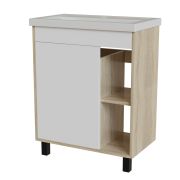 Тумба д/ванной «МИЛТОН-70» Дуб сонома/белый под рак. Фостер 70 (Kirovit) (ЛДСП /ПВХ)