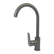 Смеситель для кухни 35k MIXLINE ML14-032GR высокий излив б/отв боковая п/гайку ГРАФИТ (без подводки)