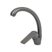 Смеситель для кухни 35k MIXLINE ML15-032GR высокий излив б/отв боковая п/гайку (без подводки) ГРАФИТ