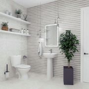 Умывальник-тюльпан «Лаго-55» с отв (КЕРАМИН)