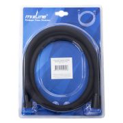Шланг душевой 150 см имп/кон, силиконовый ЧЕРНЫЙ МАТОВЫЙ MIXLINE MIX-7-150 ЛЮКС (блистер)