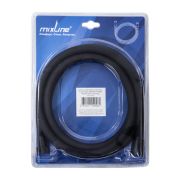 Шланг душевой 200 см имп/кон, силиконовый ЧЕРНЫЙ МАТОВЫЙ MIXLINE MIX-7-200 ЛЮКС (блистер)