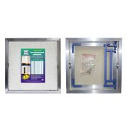 Люк скрытого монтажа ревизионный «под плитку» серия AL-KR 100/50 LYUKER (алюминиевый, нажимной)