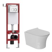 Комплект WAVE «Система инсталляции МЕХАНИКА 380+унитаз »STAR«+квадратная кнопка A1 белая»