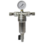 Фильтр самоочищающийся 1/2'' нар/нар с манометром VRT