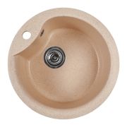 Мойкa ML-GMS101 СТАНДАРТ круглая, бежевый (328), 480 мм (глуб. чаши 190)