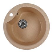 Мойкa ML-GMS101 СТАНДАРТ круглая, песочный (302), 480 мм (глуб. чаши 190)