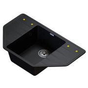Мойка ZX-GM 13 угловая, черная 480*800*180 мм