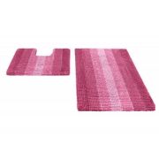 Набор ковриков д/ванной Shahintex Multimakaron 60*90+60*50 розовый