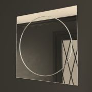 Зеркало MIXLINE «Пион» 500*500 (ШВ) гравировка