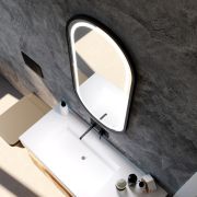 Зеркало MIXLINE «Виола-лофт» 500*1000 (ШВ) пластик. рама, сенсорный выключатель, гор/верт крепеж