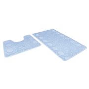 Набор ковриков д/ванной Актив icarpet 50*80+50*40 голубой (02)