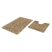 Набор ковриков д/ванной Shahintex PP 60*100+60*50 кофе с молоком (01)