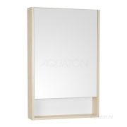 Зеркальный шкаф AQUATON Сканди 55 белый, дуб верона 1A252102SDB20