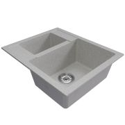 Мойка ML-GM21 двухчашевая, серая (310), 600*500*190мм