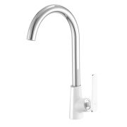 Смеситель для кухни 35к F4058 FRAP белый хром**