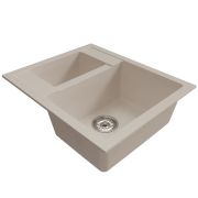 Мойка ML-GM21 двухчашевая, белая (331), 600*500*190мм