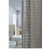 Штора для ванной 3D Grey 180*180 ZALEL 3D-006 без колец
