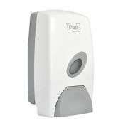 Дозатор для жидкого мыла настенный Puff-8115 1л, пласт. белый, съемн. контейнер, потайная кнопка