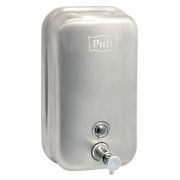 Дозатор для жидкого мыла настенный Puff-8615M 1л, НЕРЖ. СТАЛЬ AISI 304 хром/матовый
