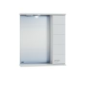 Зеркальный шкаф СаНта Омега 60 с подсветкой, правый, цвет белый