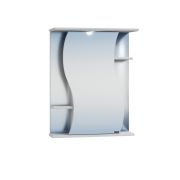 Зеркальный шкаф СаНта Лира 55 101053 с подсветкой, цвет белый