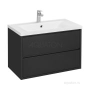 Тумба под раковину AQUATON Римини 80 черный глянец 1A226701RN950 NEW